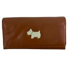 Radley Heritage London Dog Tan Leather Bi-Fold Purse Id Coin Cash Card Used
