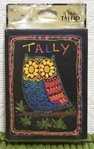 Vintage Hallmark Owl on Black 3 Table Tally Bridge Score Cards 12 Cards - Picture 1 of 4