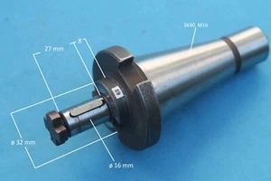 Kombi - Aufsteckfräsdorn Fräsdorn 40x16x19  TGL Gera Record SK40  M16 - Bild 1 von 2