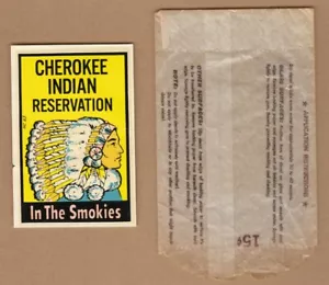 Vintage Souvenir von Cherokee Reservierung Smokies Reise Wasser Aufkleber Gepäck Fenster! - Bild 1 von 2