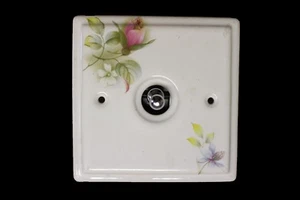 1 x Interruptor de palanca de porcelana blanca clásico diseño Angelique - Imagen 1 de 3