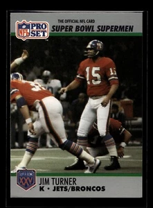 1990 Pro Set Super Bowl XXV Silver Anniv #123 Jim Turner (VG)(FTB) - Picture 1 of 2