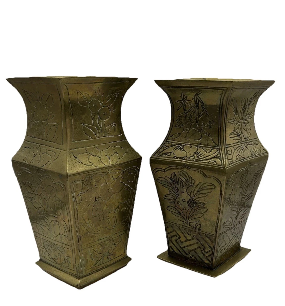 中国古董黄铜花瓶| eBay