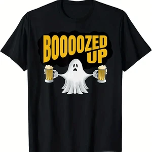 Boooozed Up Ghost T-Shirt lustig Halloween Bier Party trinken gruselig Tee - Bild 1 von 14