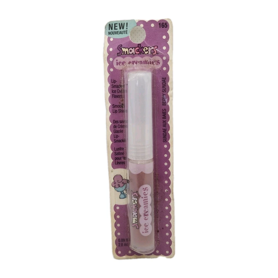 Rare Bonne Bell Smackers Ice Creamies Lip Gloss Berry Sunday NOS - Image 1 of 3