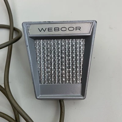1950’s Vintage Webcor A-2945 Crystal Harp Microphone 1950s Gray Steel and Silver - Bild 1 von 4