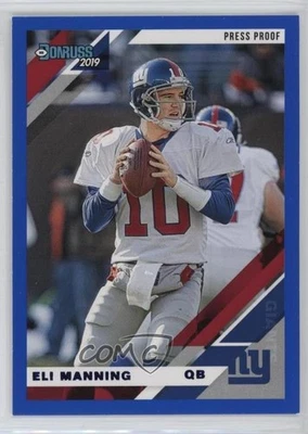 2019 Panini Donruss Photo Variation Press Proof Blue Eli Manning #178V - Image 1 of 2