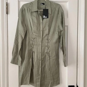 The Kooples Sage Green Lace Detail Shirt Dress Size L (Kooples Size 3)  NWT - Picture 1 of 4