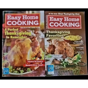 Easy Home Cooking Cookbook Lot Of 2 Thanksgiving Holiday Slow Crockpot Desserts - Imagen 1 de 2