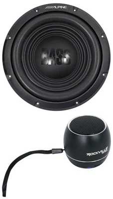 Alpine W12S4 12" 250 vatios RMS 4 ohmios subwoofer para automóvil sub + altavoz portátil Bluetooth Foto 1 de 4