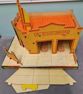Vintage Built Rite Super Service Station Shell In Box Warren Paper Co. No. 17 - Picture 1 of 18