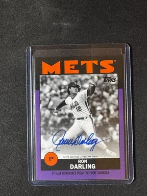 2021 TOPPS ESPN ONCE UPON A TIME IN QUEENS RON DARLING PURPLE AUTOGRAPH /25 - Image 1 of 2