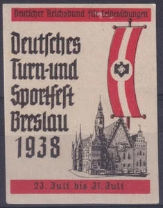 F-EX16850 GERMANY 1938 CINDERELLA BRESLAU NAZI-PARTY 40x53 mm. . - Picture 1 of 2