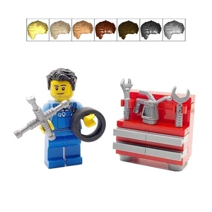 Genuino LEGO® Coche Mecánico Decoración de Pasteles Garaje Hombre y Banco de Trabajo Herramientas - Imagen 1 de 3