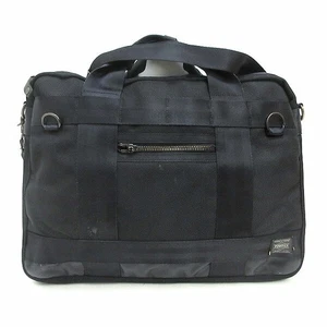 Borsa a tracolla Porter Japan 2 vie valigetta nylon nero usata uomo donna - Foto 1 di 3