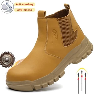 Men's safety shoes puncture resistant work shoes protective shoes wear-resist - Picture 1 of 19