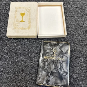 Vintage Willkommen Jesus Ein Gebetbuch für Erstkommunikanten mit Kruzifix 1953  - Bild 1 von 14