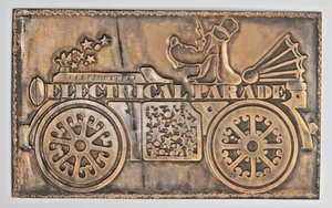 Vintage Disney Goofy Electric Parade Copper Postcard Kopper Kard - Picture 1 of 2