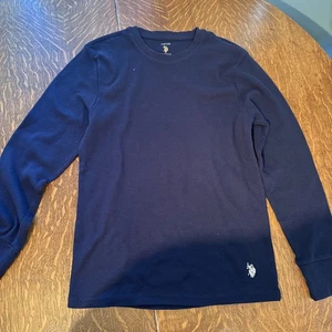 U.S. Polo Assn - Thermo Waffelstrick - Nachtwäsche Shirt Blau Herren Large - Bild 1 von 8