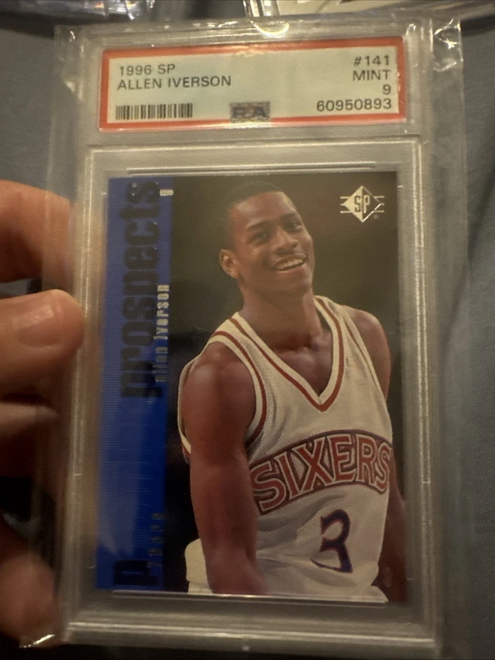 Upper Deck SP Allen Iverson #141 1996 radiocontrol novato PSA 9 como nuevo 76ers Foto 1 de 1