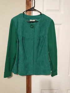 NWT Studio Works Women's Size 20W Irish Green Magnetic Button Up Jacket - Picture 1 of 8