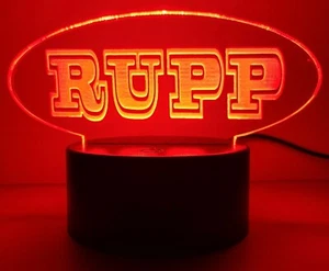 Rupp Vintage Schneemobil Lasergravur Acryl beleuchtet Desktop Fernbedienung Schild - Bild 1 von 6