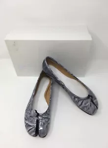 MAISON MARTIN MARGIELA Grey Leather Tabi Ballerina Shoes - UK 4/EU 37 - Picture 1 of 11