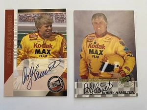 2 Bobby Hamilton 1999 & 1998 PASS Certified AUTHENTIC AUTOGRAPHS - Picture 1 of 6
