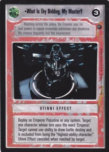 SWCCG Star Wars CCG • What is Thy Bidding My Master? • BB Limited • RARE NMINT - Foto 1 di 1