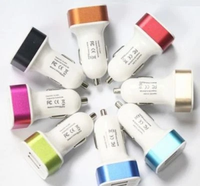 ОПТОВЫЙ ЛОТ 100 X ДВОЙНОЙ ДВОЙНОЙ USB ПОРТ автомобильное зарядное устройство для iPhone универсальный 2.1A - Изображение 1 из 4