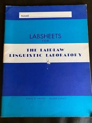 Vintage 1968  Labsheets for The Laidlaw Linguistic Laboratory   workbook USA - Image 1 of 4