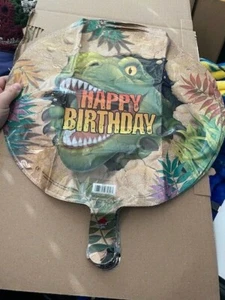 Dino Blast Mylar Balloon - Happy Birthday (1) - Birthday Party Supplies New!!! - Picture 1 of 1