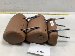 2006 VOLKSWAGEN TOUAREG REAR 2ND ROW SEAT HEADRESTS LEATHER BROWN - Picture 1 of 12