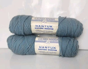 Columbia Minerva Nantuk Knitting Worsted - 100% Orlon Acryl 5225 BLUE HEATHER - Bild 1 von 5