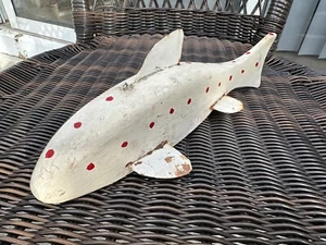 Antique Handmade Fish Decoy Carved Wood Folk Art Vintage Ice Fishing Spearing - Bild 1 von 5