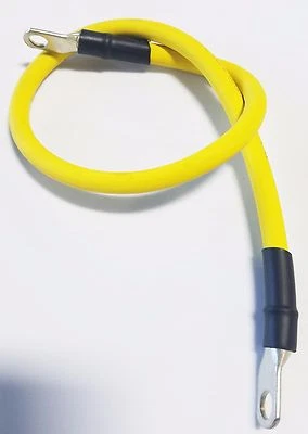 4 Gauge AWG Copper Battery Cable, Car, Truck, RV, Solar - Custom Made 6" Cable - Image 1 of 4