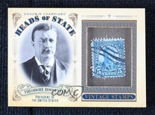 2020 Upper Deck Goodwin Champions Heads of State Stamp Relics Theodore Roosevelt