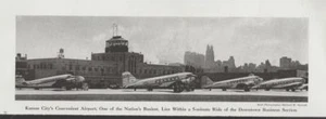 Flughafen Kansas City, Skyline um 1946 TWA Braniff Mid-Continent Continental - Bild 1 von 1