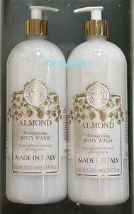 (2-Pk) ERBARIO TOSCANO ~ ALMOND OIL Moisturizing BODY WASH 1000ml MADE IN ITALY - Picture 1 of 4