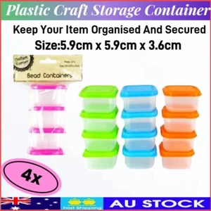 16x Plastic Craft Storage Container Jewellery Beads Multi Purpose Container Box - Picture 1 of 2