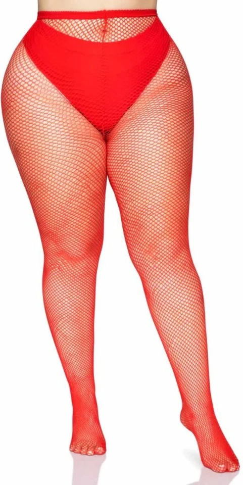 Womens Fishnet Pantyhose Queen Black|Red|White Leg Avenue 9001Q - Image 1 of 1