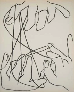 Françoise GILOT: Das Schnurspiel, Original-Lithographie (Mourlot, 1951) - Bild 1 von 3