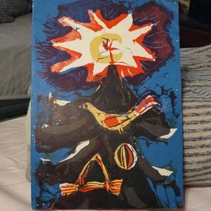 Vintage Weihnachtskarte des bekannten Künstlers Michael Rothstein 1962 für Faber und Faber  - Bild 1 von 4