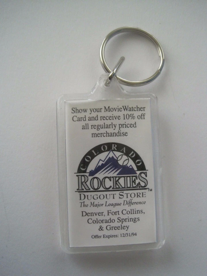 Colorado Rockies Plastic Keychain 1994 Vintage - Image 1 of 3