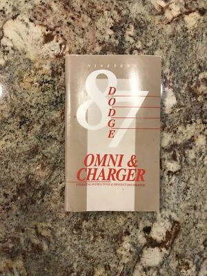 Dodge Omni 1987/cargador manual del propietario - nuevo stock antiguo Foto 1 de 4