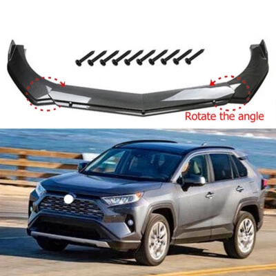 For Toyota RAV4 Carbon Style Front Bumper Lip Splitter Spoiler Body Kit JQ Foto 1 de 4