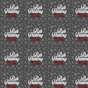 Bah Humbug Christmas Funny Premium Roll Gift Wrap Wrapping Paper - Picture 1 of 4