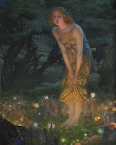 1908 Mittsommerabend von Edward Robert Hughes (1908) KUNST Wohnkultur - Bild 1 von 6