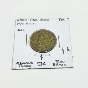 Vintage Good Time Fun For All Medaille Rotmessing  - Bild 1 von 2