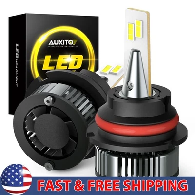 9007/HB5 LED Bulbs Conversion High Kit Low Beam 6500K Cool White 20000LM 2~10X - Image 1 of 4